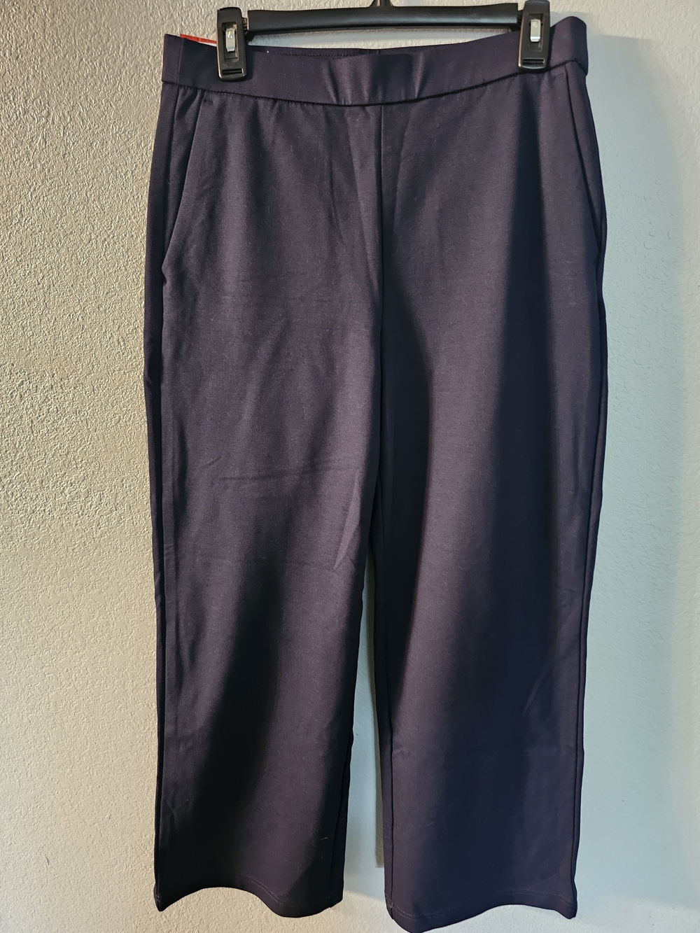 Gloria Vanderbilt Navy Wide-Leg Pull-On Pants